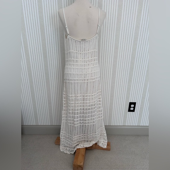 NWT Abercrombie & Fitch Crochet-Style Maxi Dress Cream Women’s Size Large - Picture 9 of 13